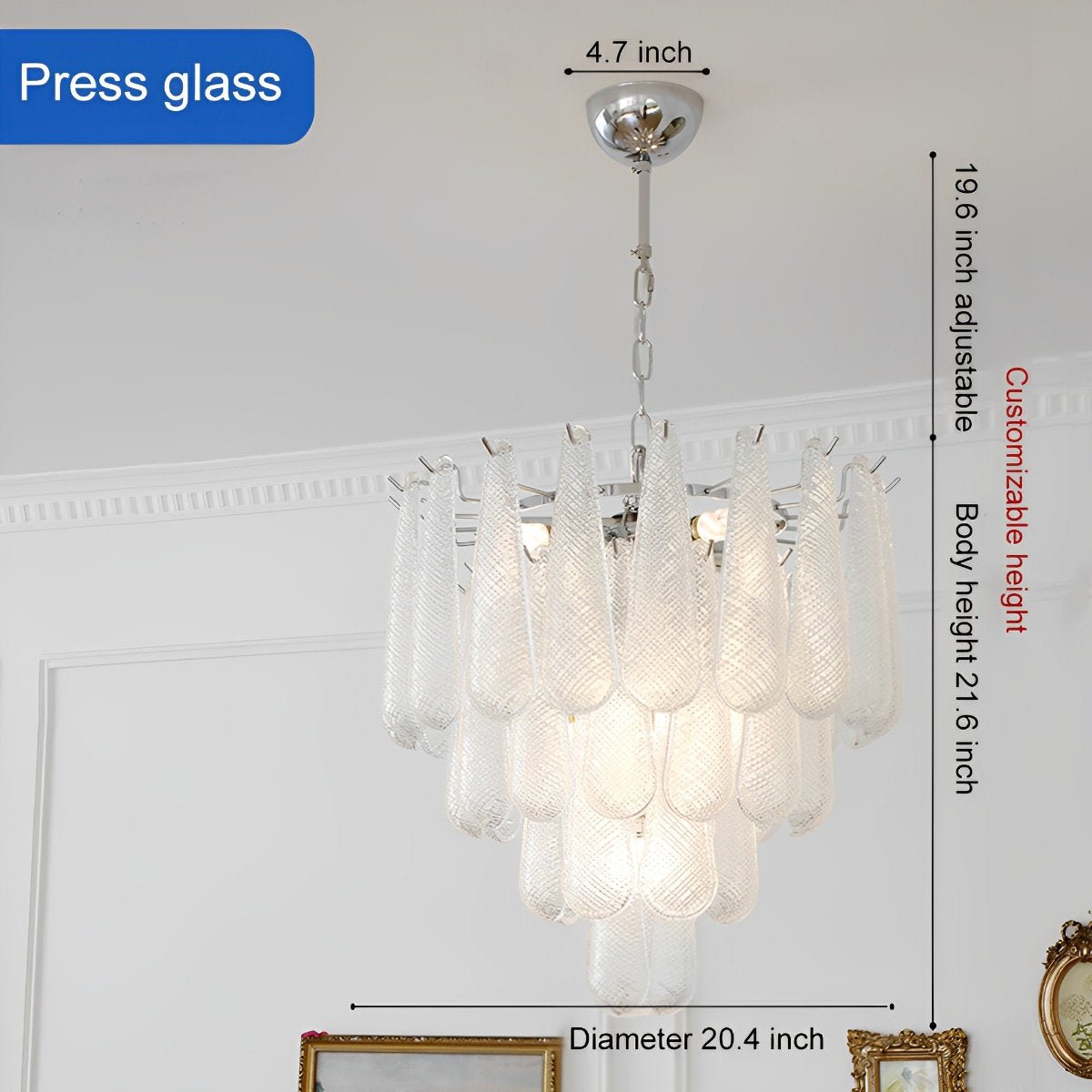 Retro Luxury Teardrop Waterfall Chandelier Light