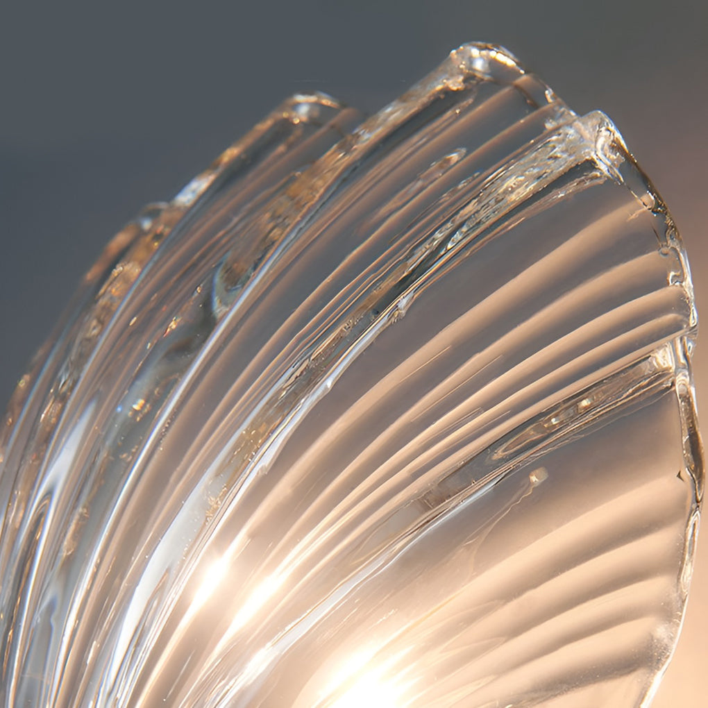 Seashell-Shaped Glass Wall Lamp Elegant Modern LED Decorative Fixture