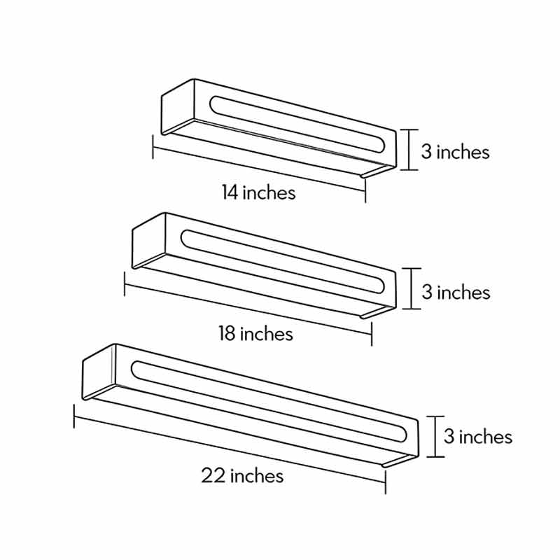 Rectangular Wood Waterproof LED Nordic Wall Lamp Mirror Light Sconces