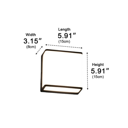 Porch Solar Motion Wall Light - White Die-Cast Aluminum Motion Sensing Sconce in Long Strip, Rectangular or Square Shapes for Patios