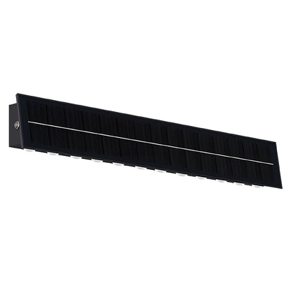 Washer Solar Modern Wall Light - Black Stainless Steel Sconce from 4 to 20 LEDs, Solar or Hardwired, in Warm, Cool or Colorful Light