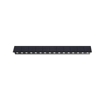 Washer Solar Modern Wall Light - Black Stainless Steel Sconce from 4 to 20 LEDs, Solar or Hardwired, in Warm, Cool or Colorful Light