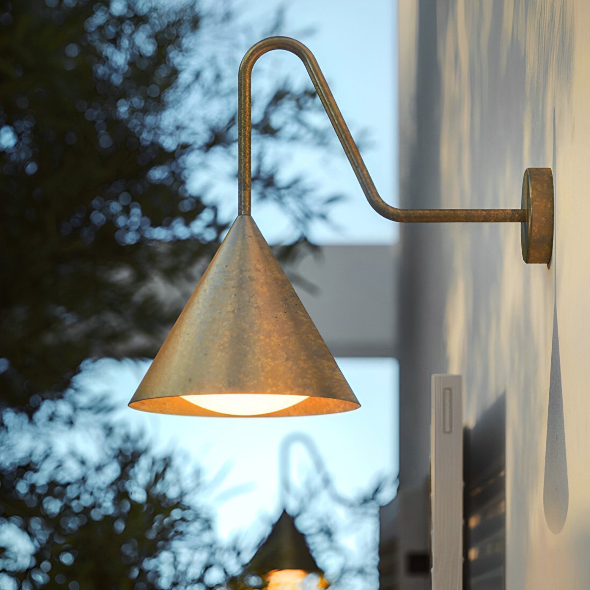 Solar Waterproof Modern Minimalist Bell LED Outdoor Wall Sconces