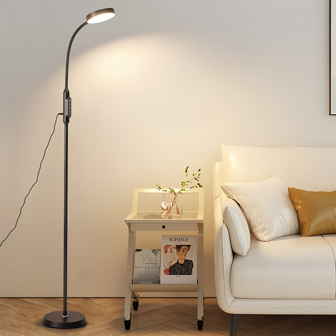 LED Reading Floor Lamp Minimalist Task Light Eye-Caring Standing Lamp