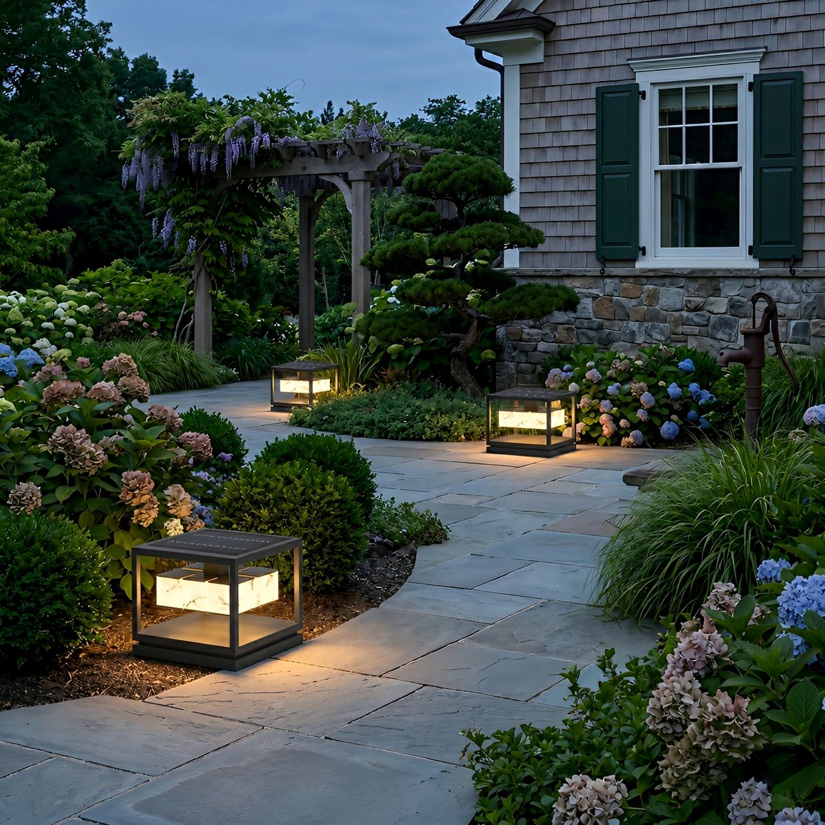 Square LED Waterproof Modern Outdoor Deck Lights Pillar Light Post Caps Lights