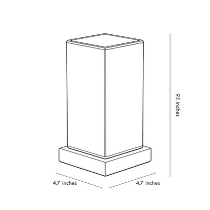 Square Table Light Wooden Cube Battery-Powered LED Lamp