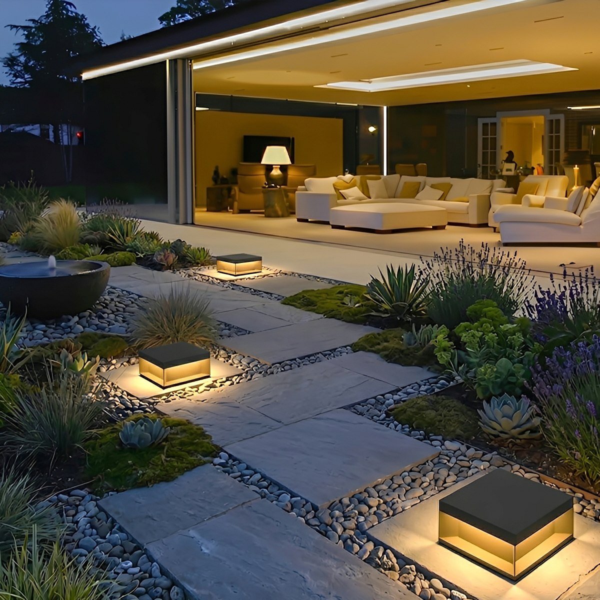 Square Waterproof LED Stainless Steel Fence Outdoor Post Cap Lights