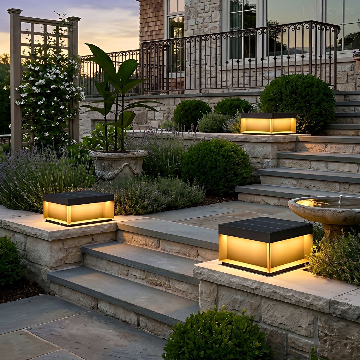 Square Waterproof LED Stainless Steel Fence Outdoor Post Cap Lights