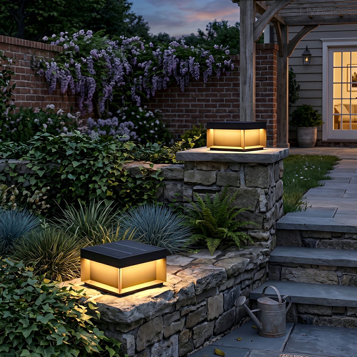 Square Waterproof LED Stainless Steel Fence Outdoor Post Cap Lights