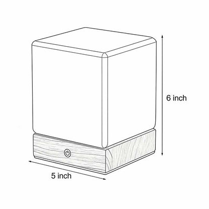 Square Wood Lamp Mini Cube LED Ambient Table Lamp