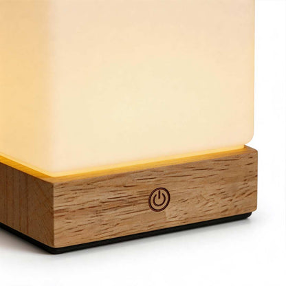 Square Wood Lamp Mini Cube LED Ambient Table Lamp