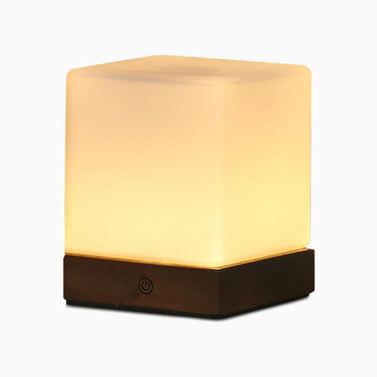 Square Wood Lamp Mini Cube LED Ambient Table Lamp