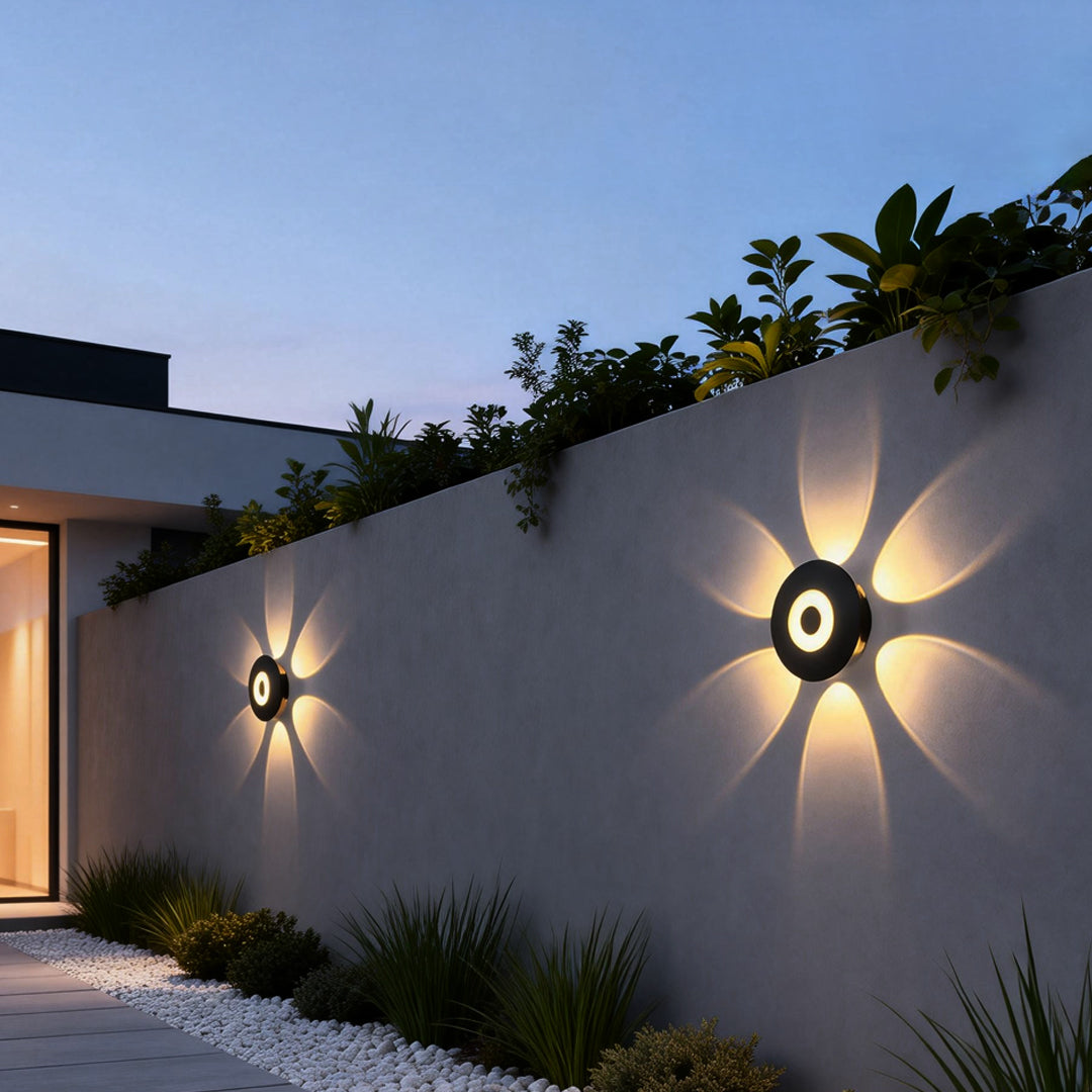 Sunflower LED Wall Light Round Modern Waterproof LED Light