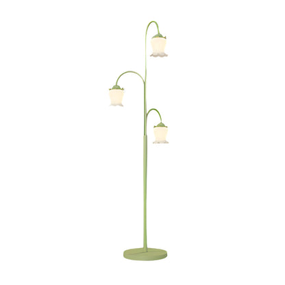 Tulip Floor Light French Three‑light Arc Iron Lamp
