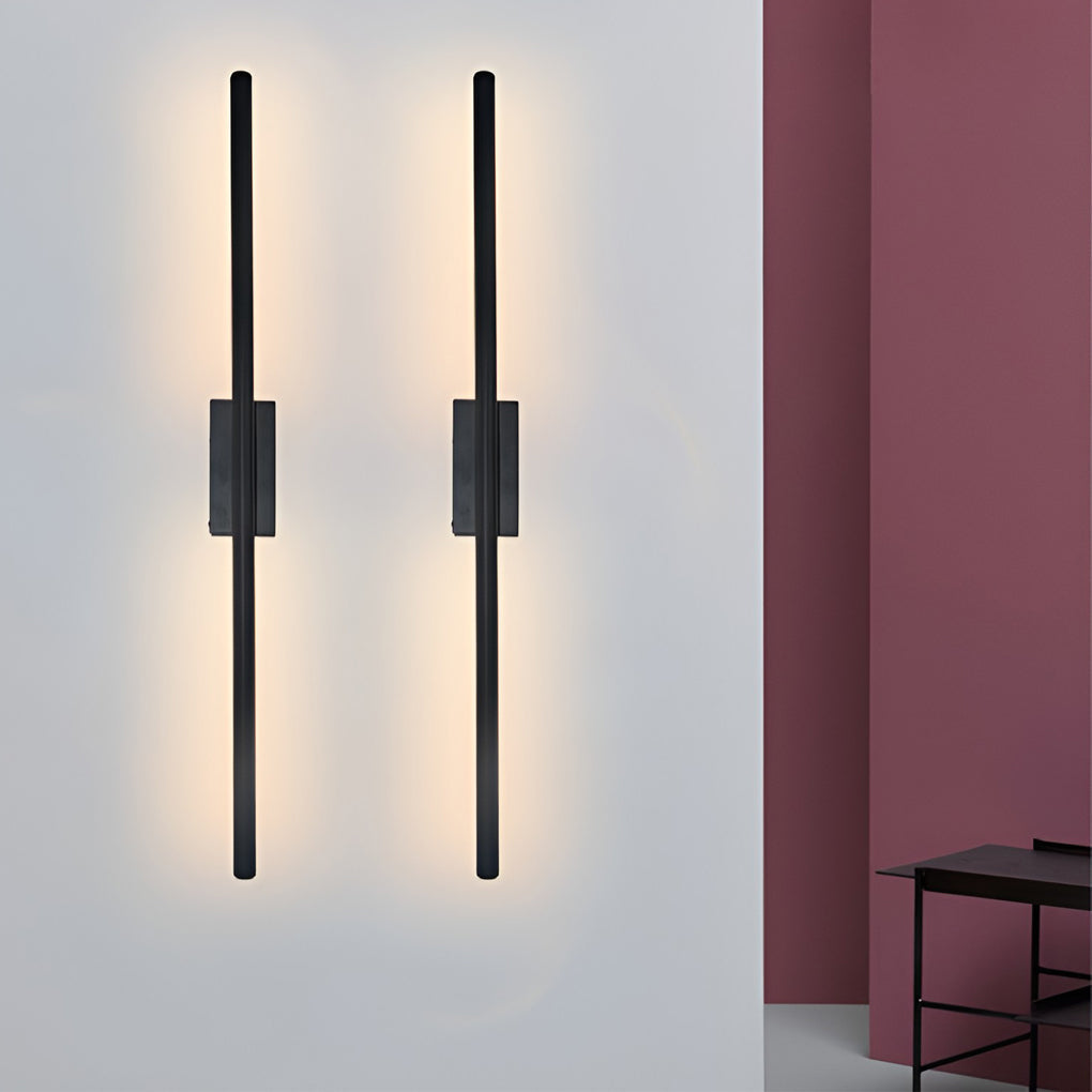 Vertical Wall Lights Electroplated Metal Linear Modern Light