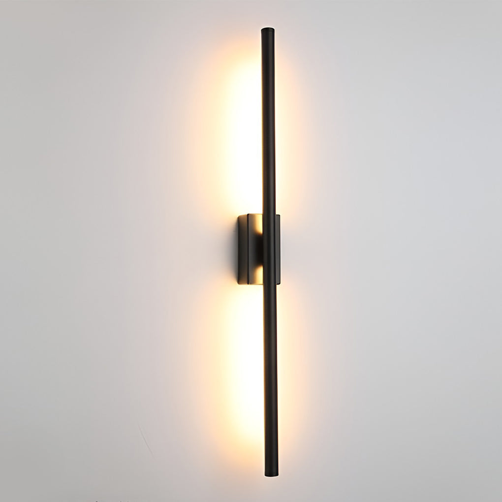 Vertical Wall Lights Electroplated Metal Linear Modern Light
