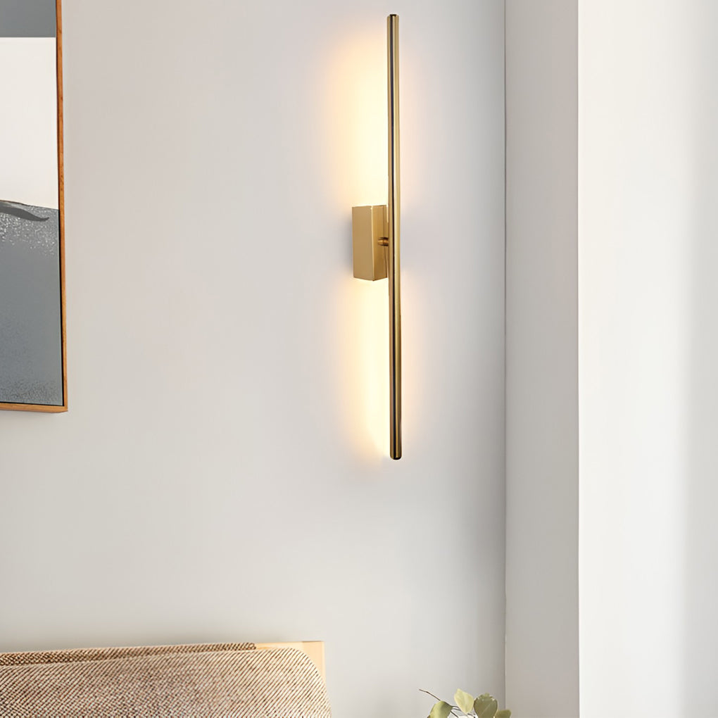 Vertical Wall Lights Electroplated Metal Linear Modern Light