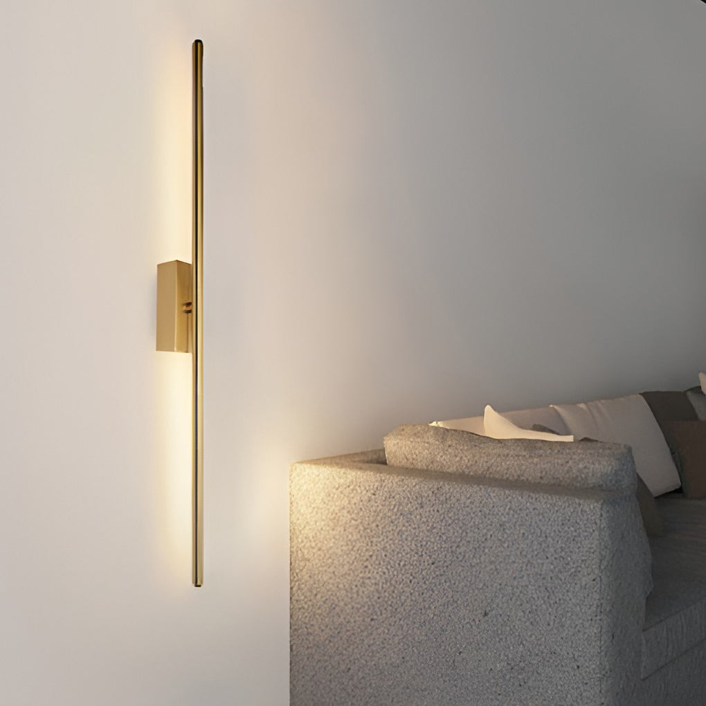Vertical Wall Lights Electroplated Metal Linear Modern Light