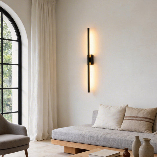 Vertical Wall Lights Electroplated Metal Linear Modern Light