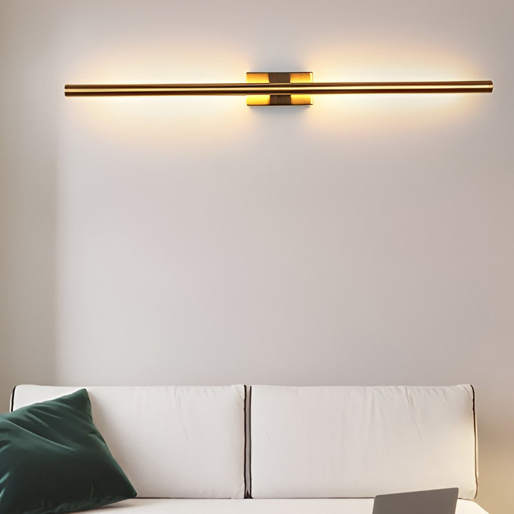 Vertical Wall Lights Electroplated Metal Linear Modern Light