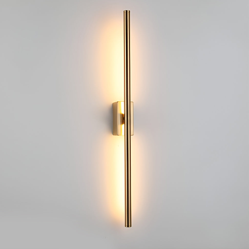 Vertical Wall Lights Electroplated Metal Linear Modern Light