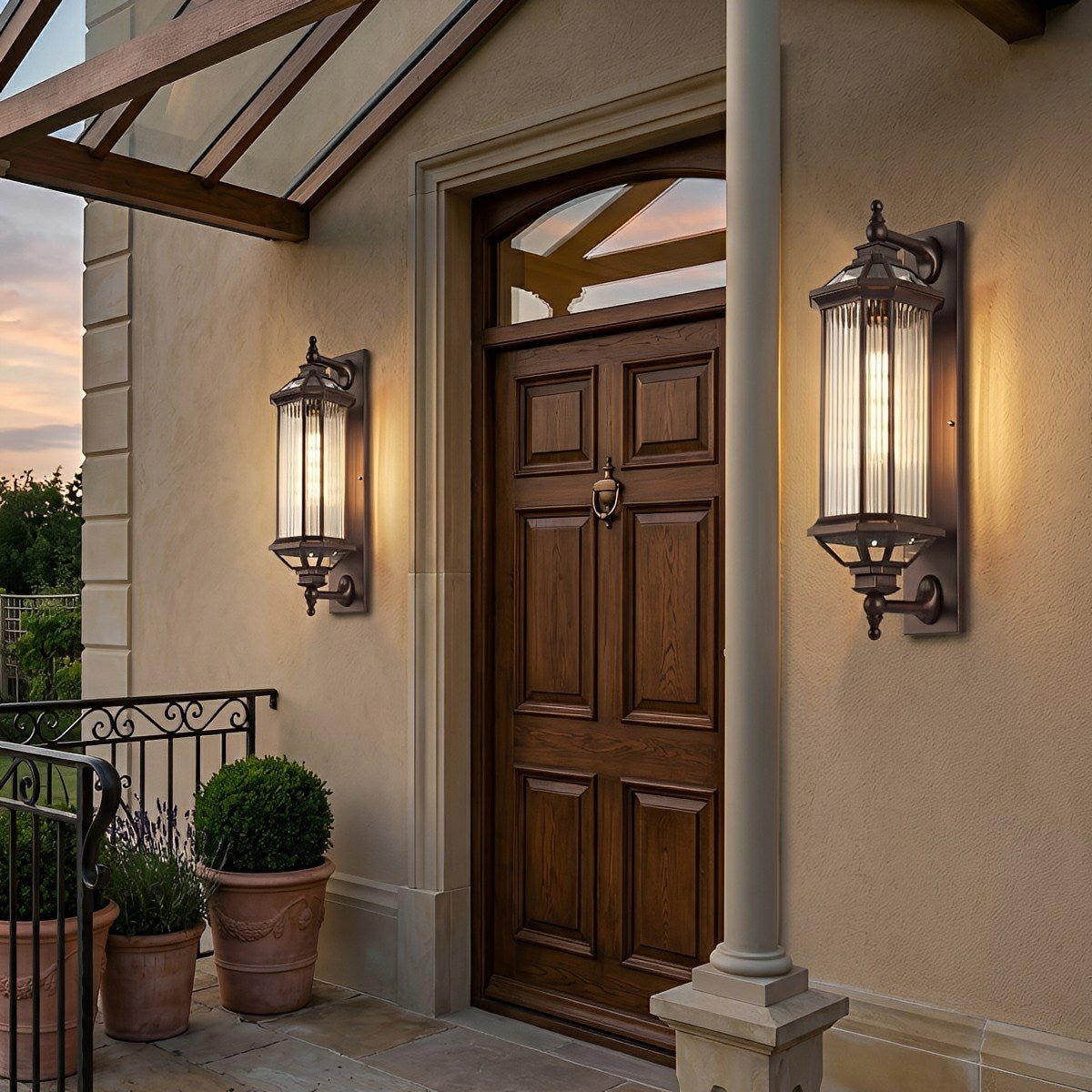 Vintage Cylinder Waterproof Porch Outdoor Wall Light