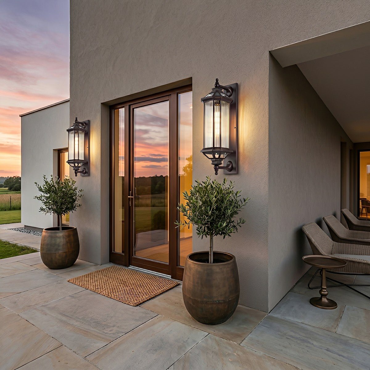 Vintage Cylinder Waterproof Porch Outdoor Wall Light