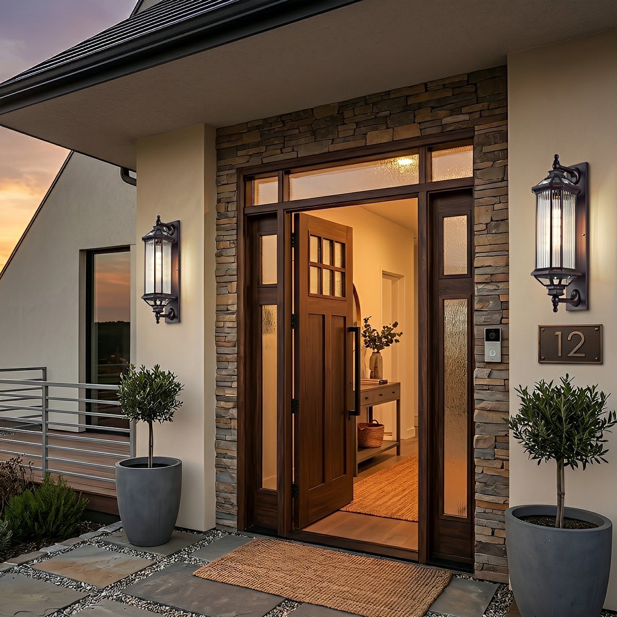 Vintage Cylinder Waterproof Porch Outdoor Wall Light