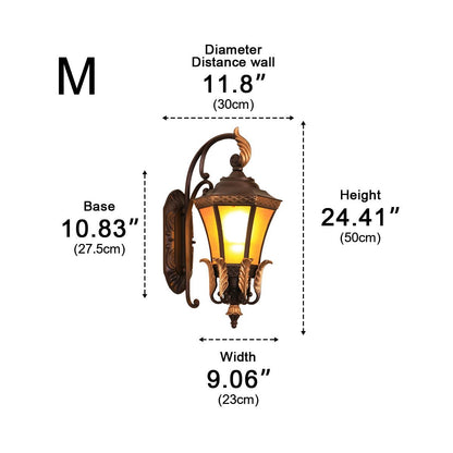 Vintage Hexagon Casa Marseille Waterproof Outdoor LED Porch Wall Lights