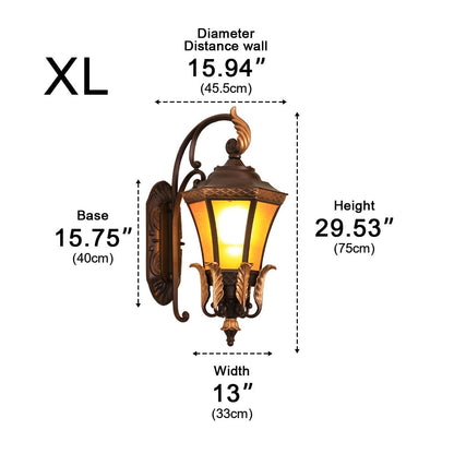 Vintage Hexagon Casa Marseille Waterproof Outdoor LED Porch Wall Lights