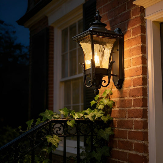 Vintage Rustic Four Corners Lantern Waterproof Outdoor LED Porch Wall Lights