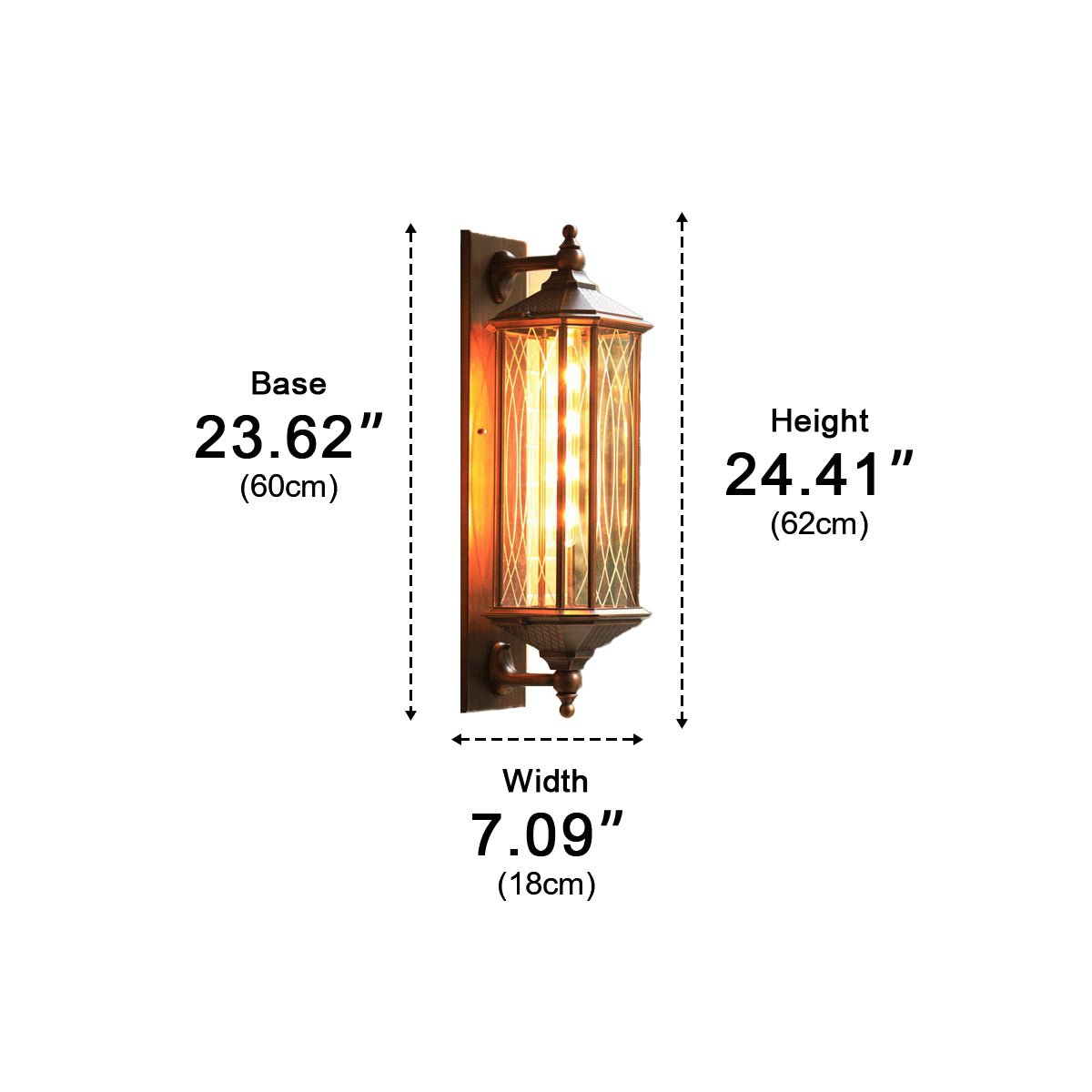 Vintage Rustic Waterproof Outdoor Porch Wall Lights
