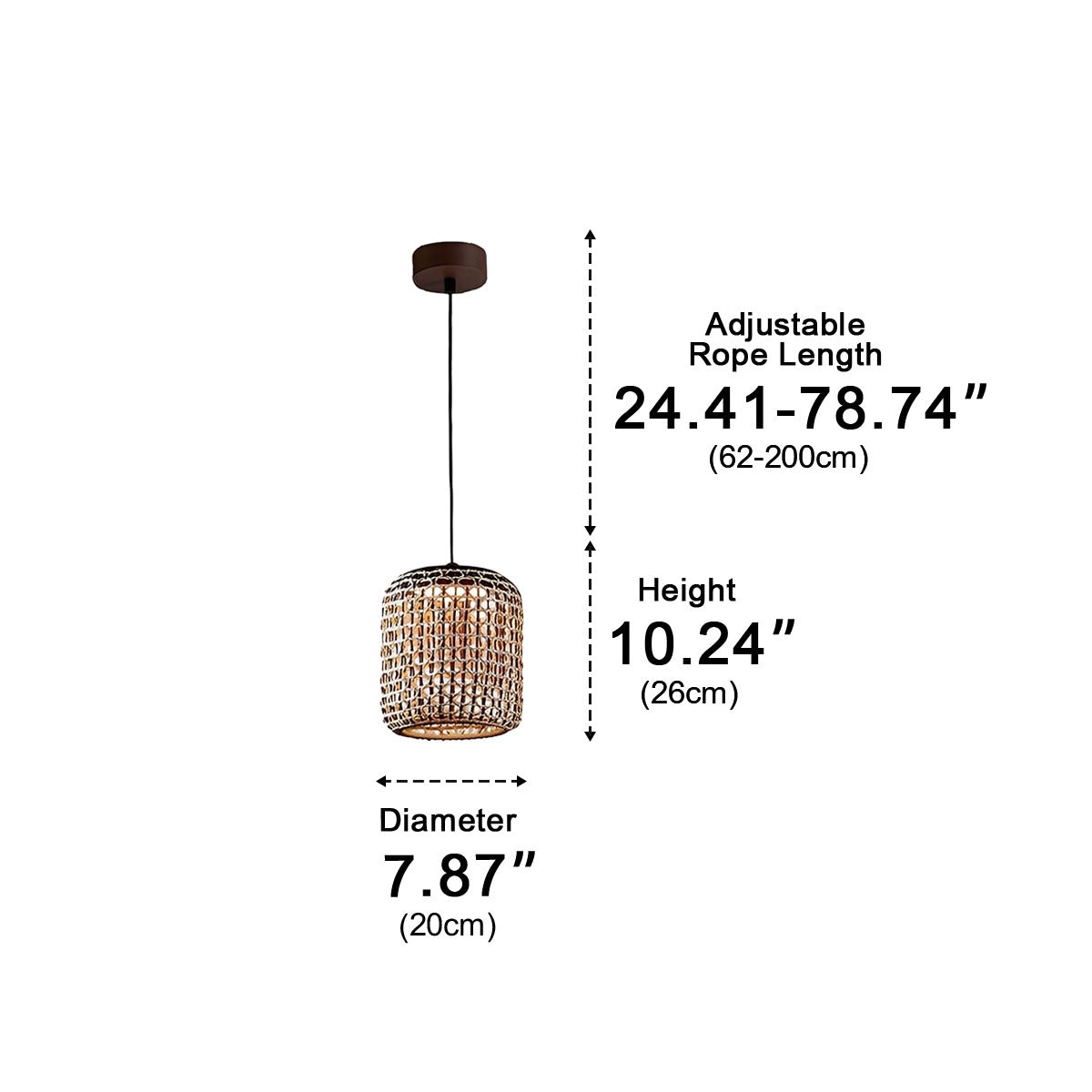 Vintage Waterproof Rattan LED Outdoor Ceiling Lights Lanterns