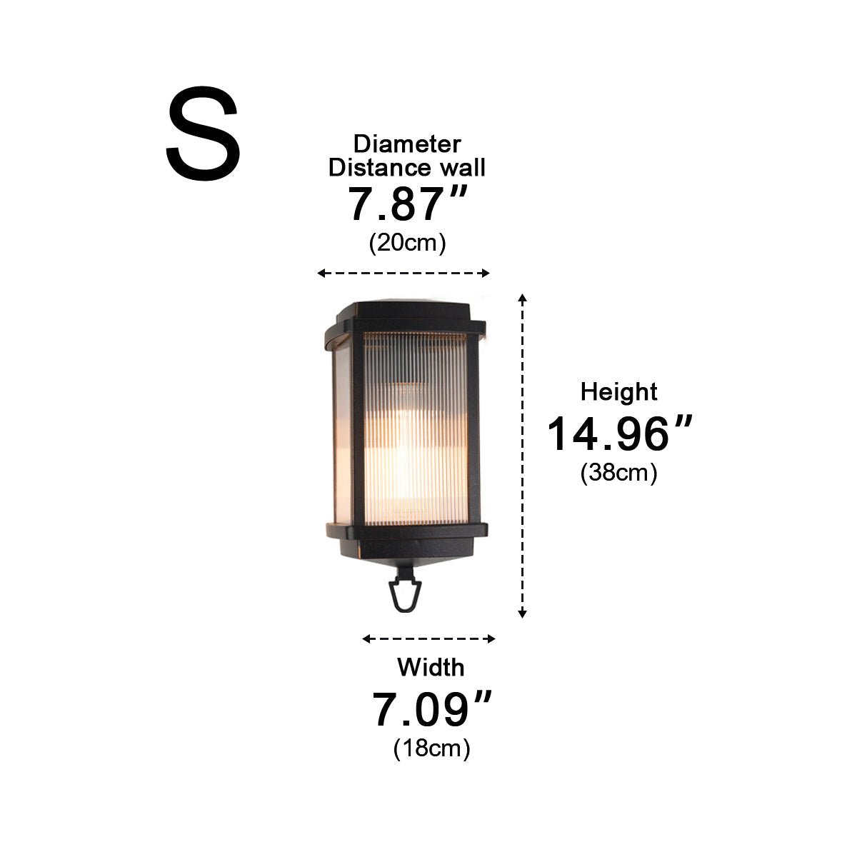 Vintage Waterproof Rectangular Outdoor LED Porch Wall Lights