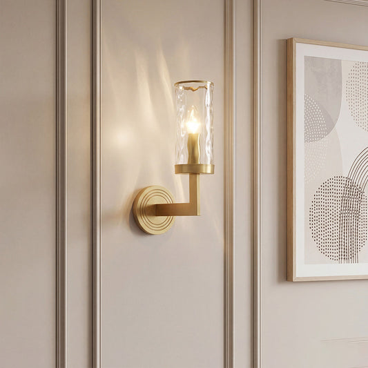 Wall Glass Light Modern Minimalist Style Copper Lamp