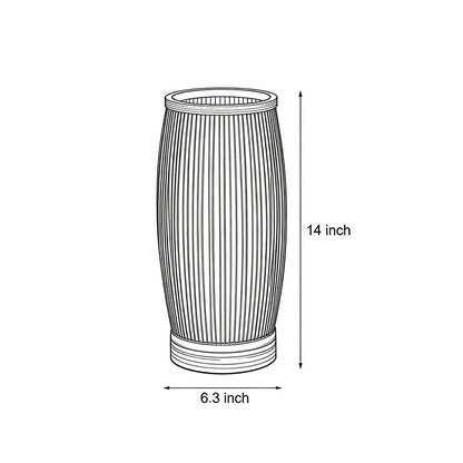 Vintage Bamboo Table Lamp Handwoven Japanese LED Lamp