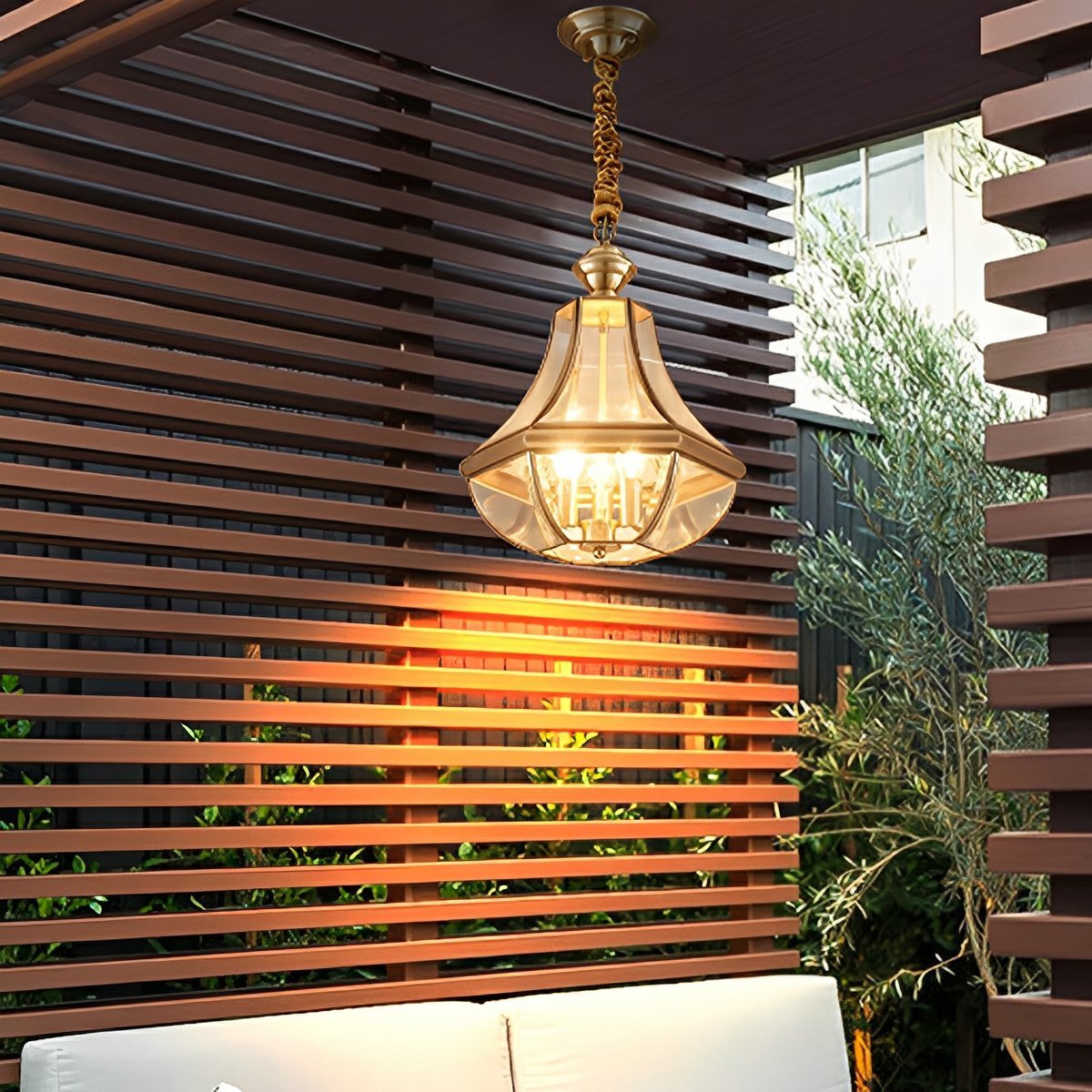 Waterproof Copper Luxury Diamond LED Outdoor Pandent Lights