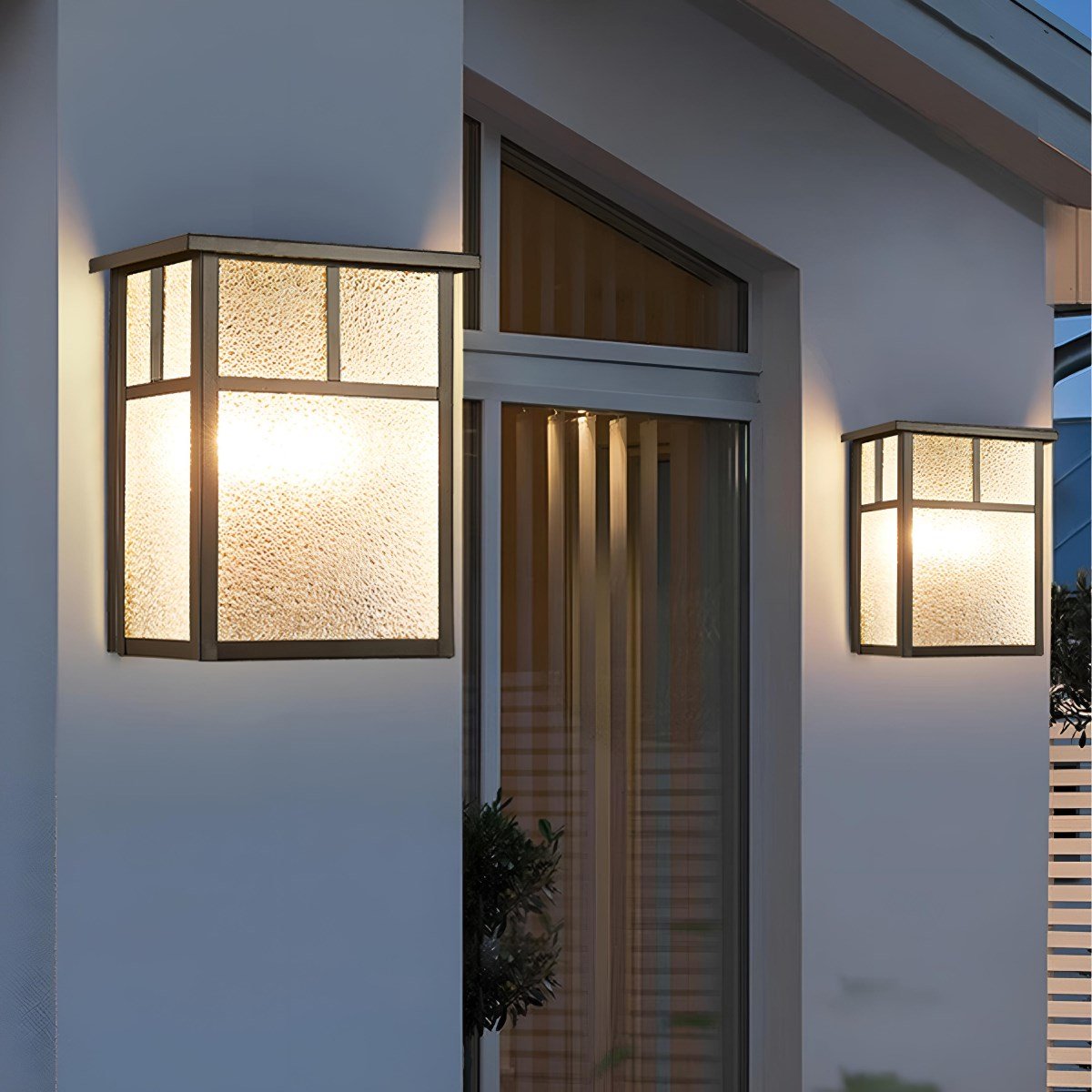 Waterproof Modern Farmhouse Square Outdoor LED Porch Wall Lights