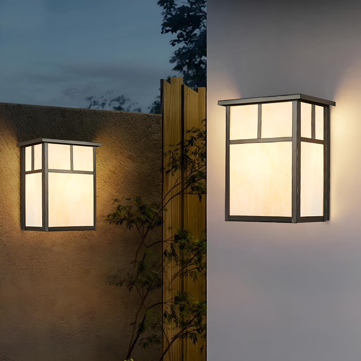 Waterproof Modern Farmhouse Square Outdoor LED Porch Wall Lights