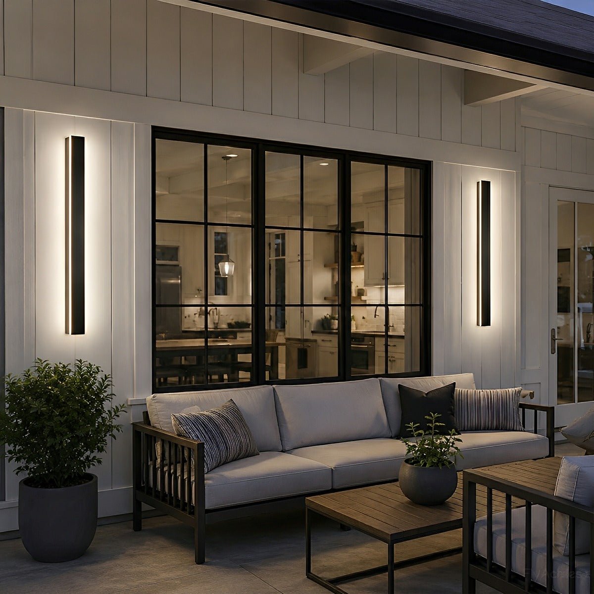 Waterproof Modern LED Long Strip Outdoor Wall Porch Lights