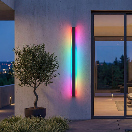 Waterproof Modern LED RGB Long Strip Outdoor Wall Light