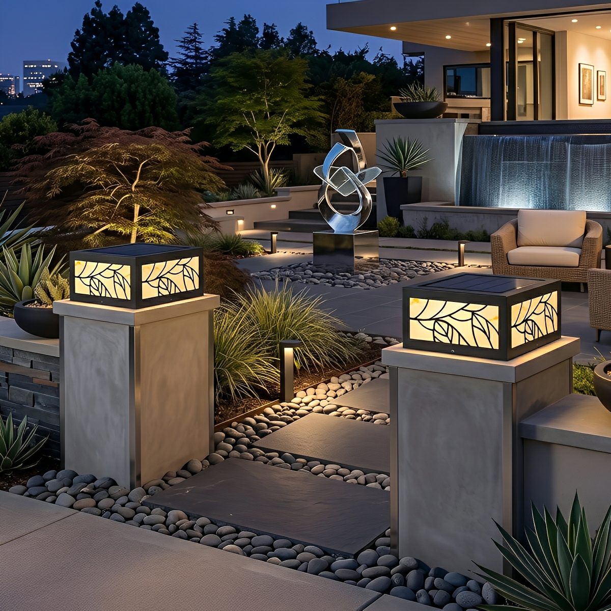 Waterproof Modern Square LED Outdoor Deck Post Lights Pillar Light
