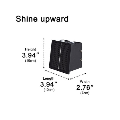 Washer Solar Modern Wall Light - Black Stainless Steel Up, Down or Up and Down Beam Sconce in Warm, Cool White or RGB for Patio Walls