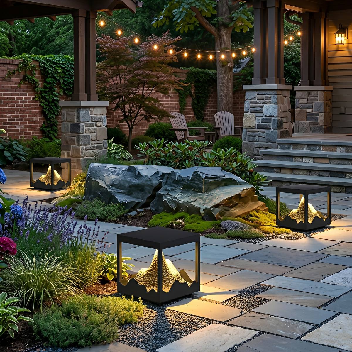 Waterproof Mountain Outdoor Post Cap Light Landscape Lighting