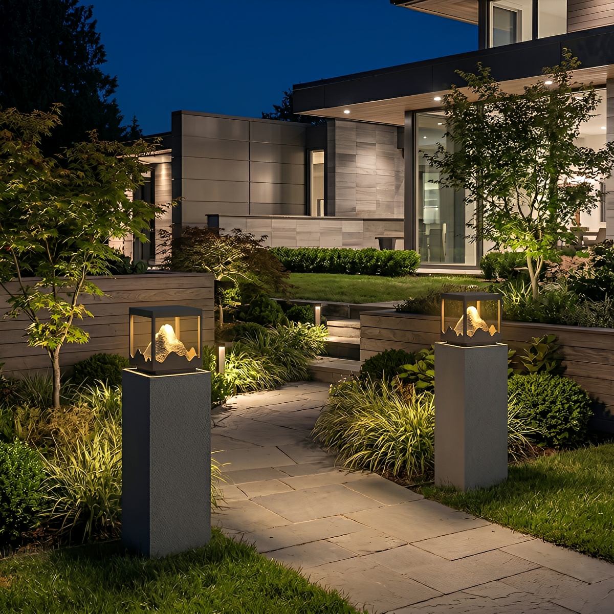 Waterproof Mountain Outdoor Post Cap Light Landscape Lighting