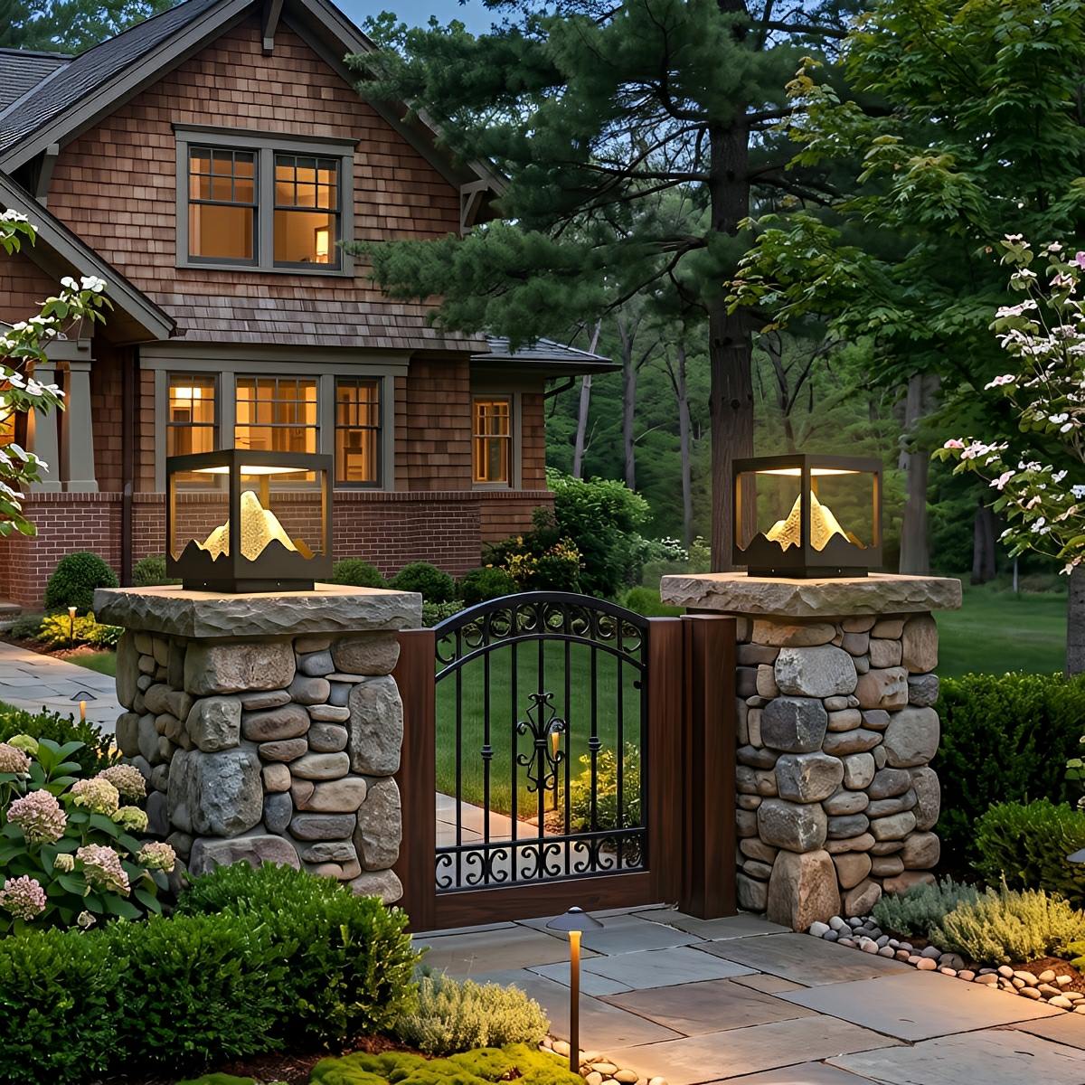 Waterproof Mountain Outdoor Post Cap Light Landscape Lighting