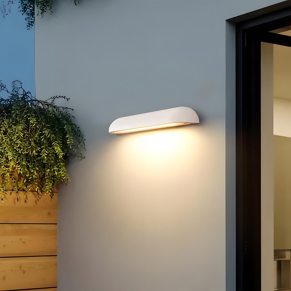 Waterproof Outdoor Concrete Curved Dom LED Porch Light Exterior Wall Lights