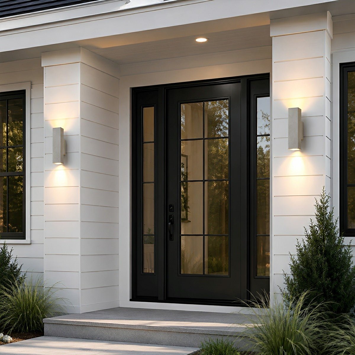 Waterproof Outdoor Concrete Rectangulart Up&Down Exterior Porch LED Wall Lights