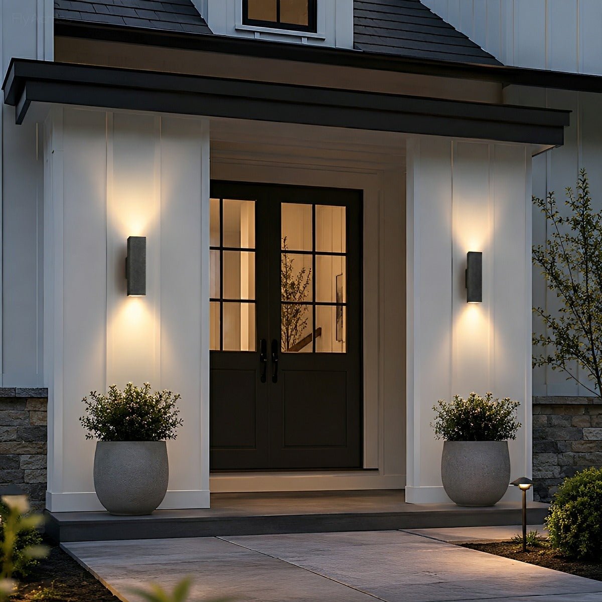 Waterproof Outdoor Concrete Rectangulart Up&Down Exterior Porch LED Wall Lights