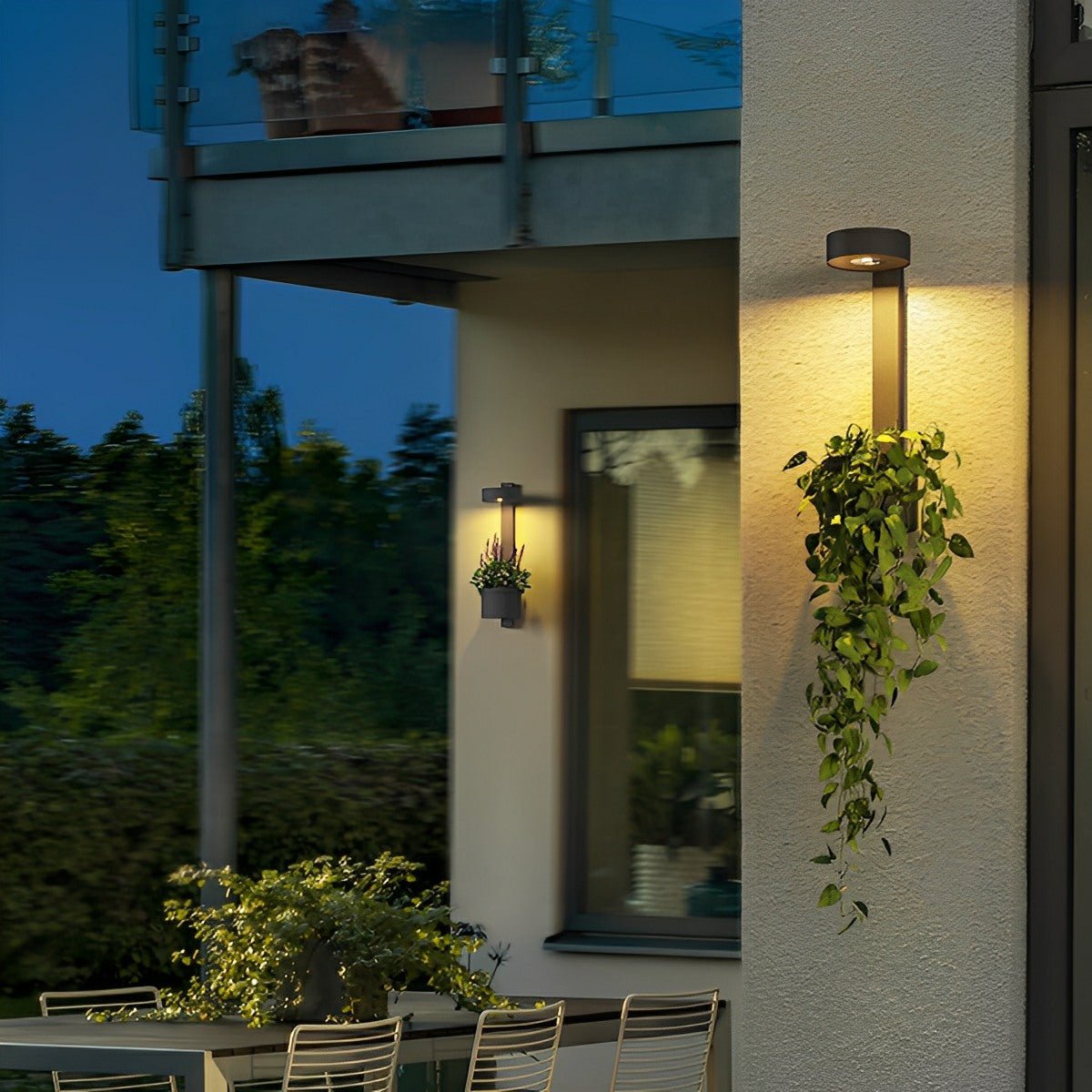 Waterproof Outdoor LED Porch Wall Lights Plant Pot